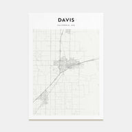 Davis Map Portrait Poster
