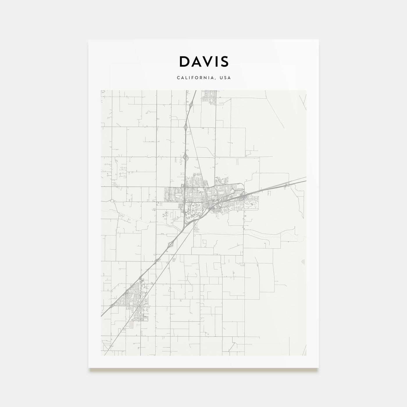 Davis Map Portrait Poster
