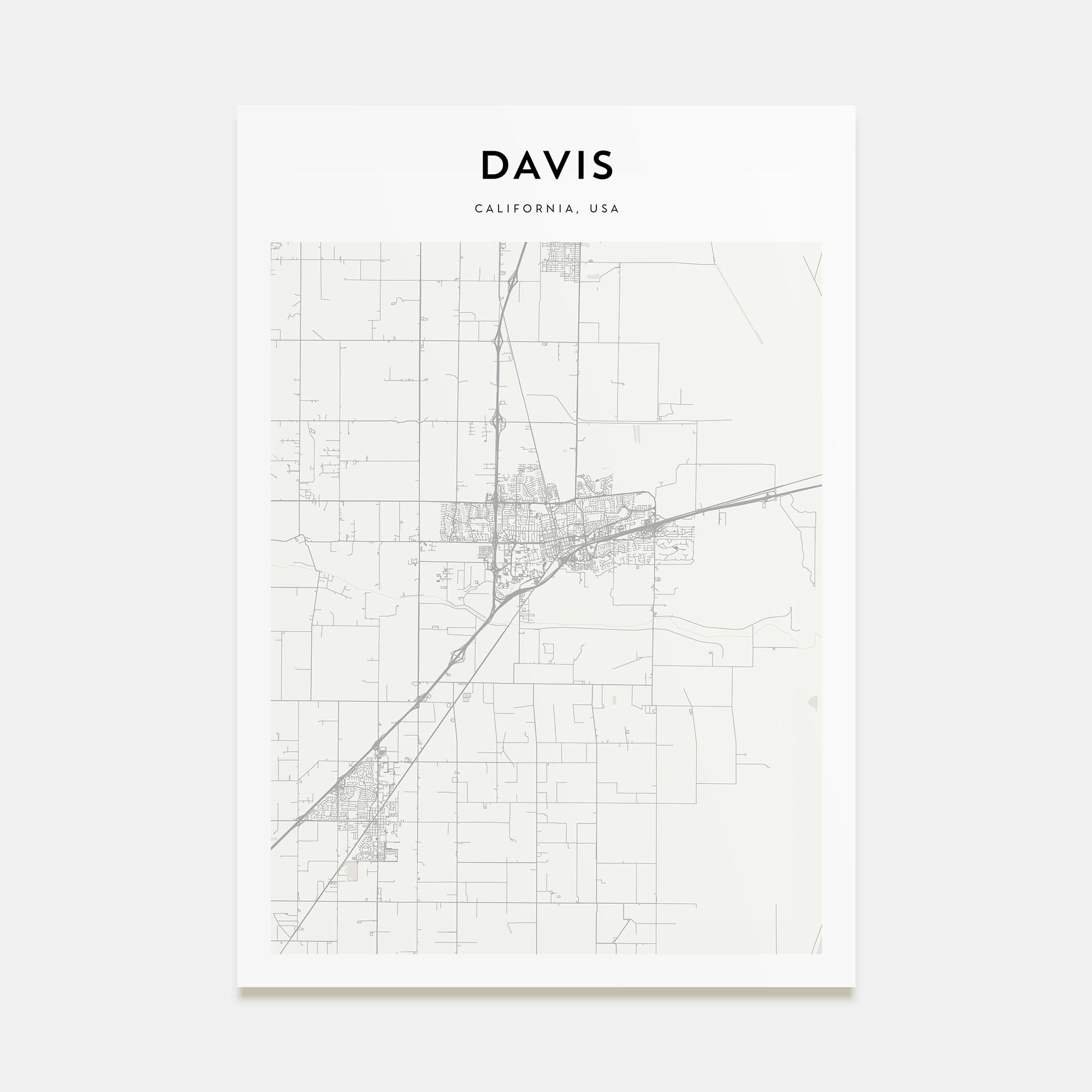 Davis Map Portrait Poster