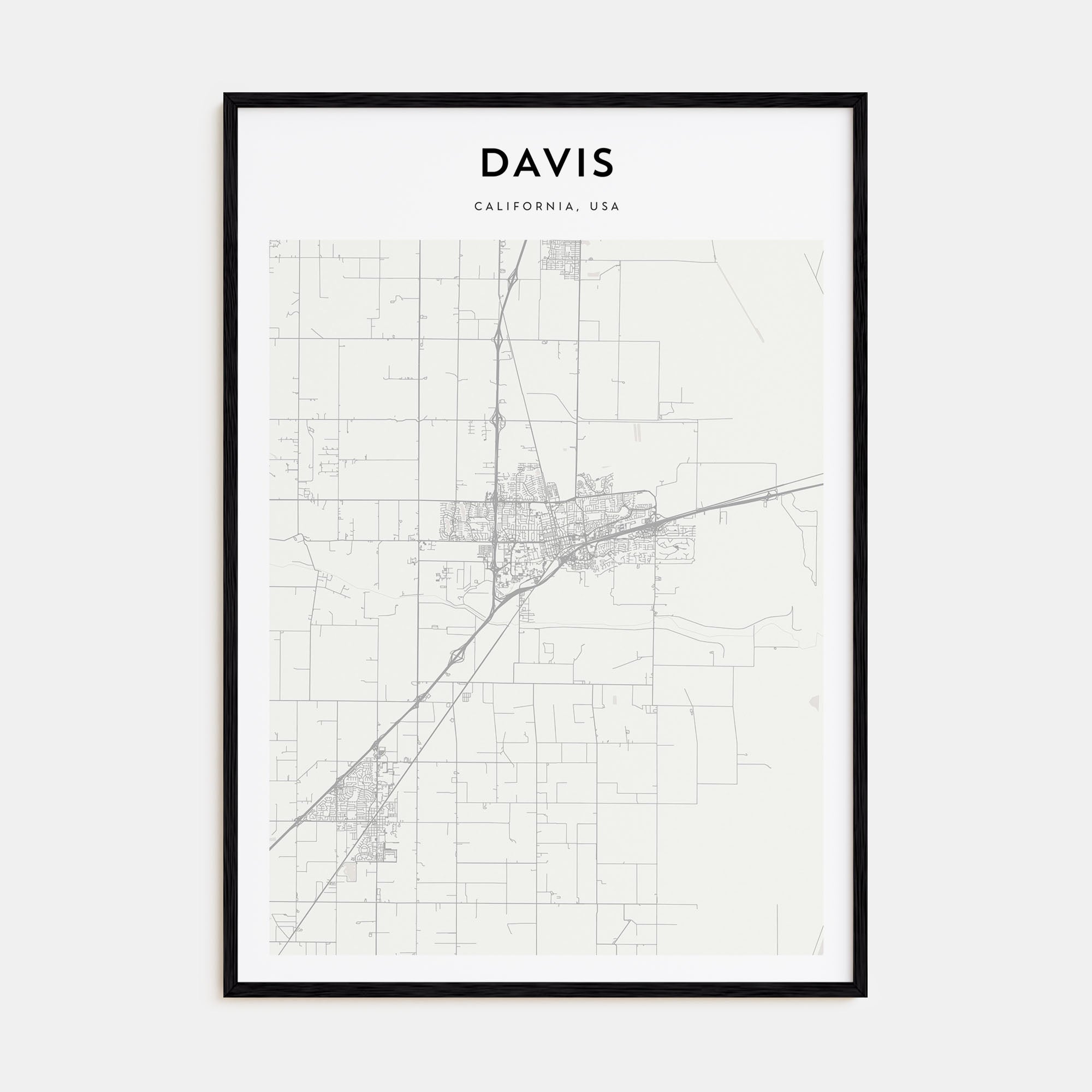 Davis Map Portrait Poster