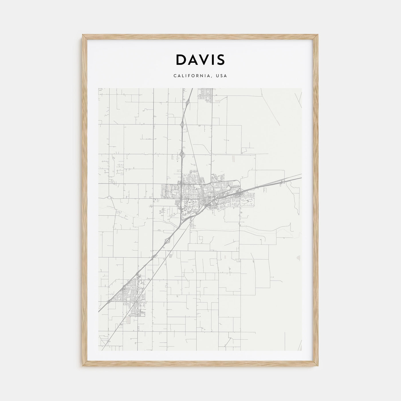 Davis Map Portrait Poster