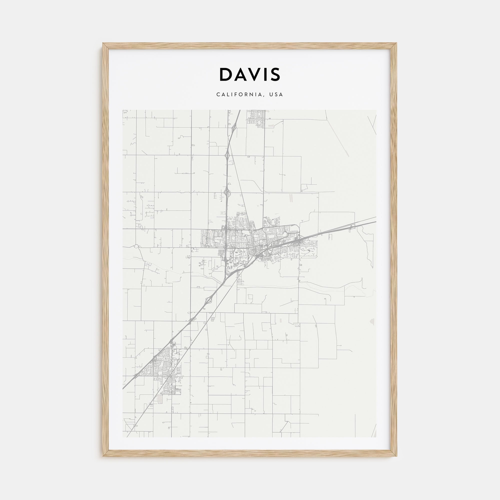 Davis Map Portrait Poster