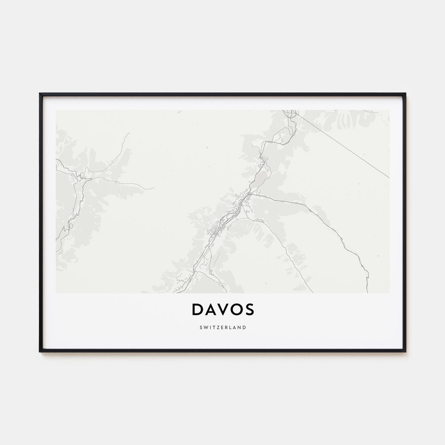 Davos Map Landscape Poster