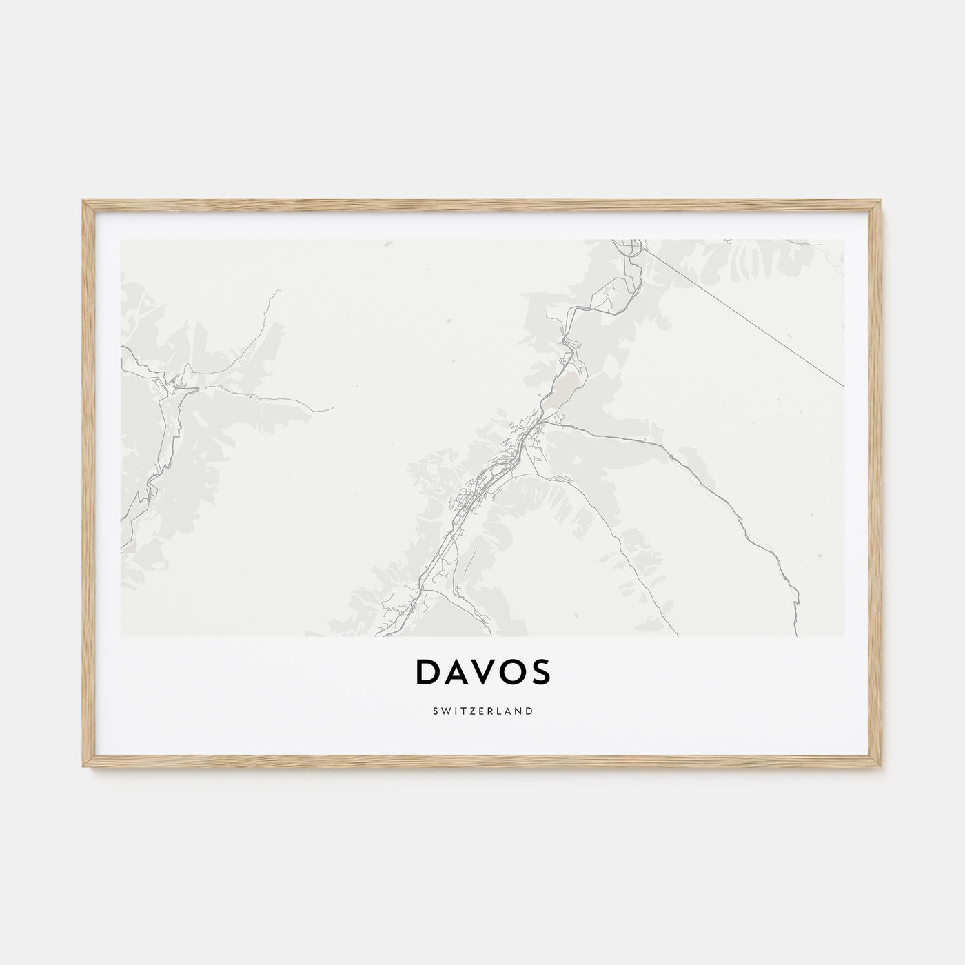 Davos Map Landscape Poster