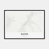 Davos Map Landscape Poster