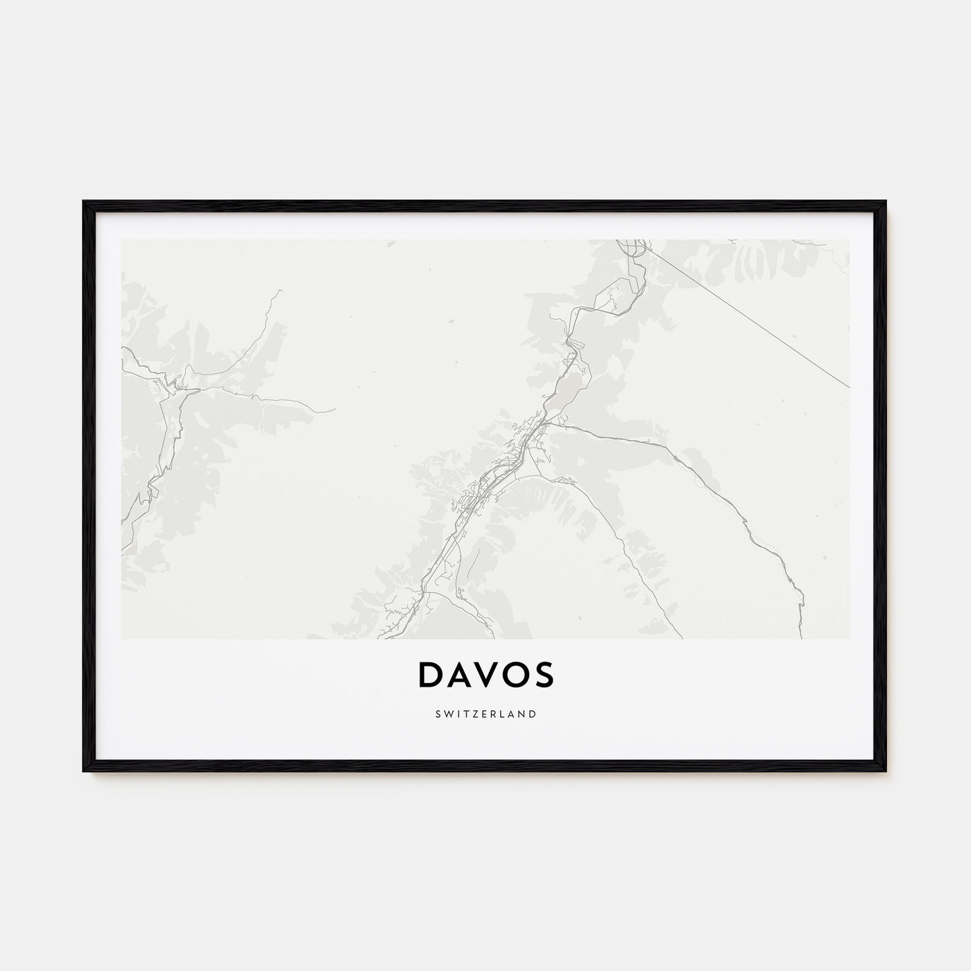 Davos Map Landscape Poster