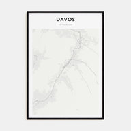 Davos Map Portrait Poster