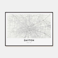 Dayton Map Landscape Poster