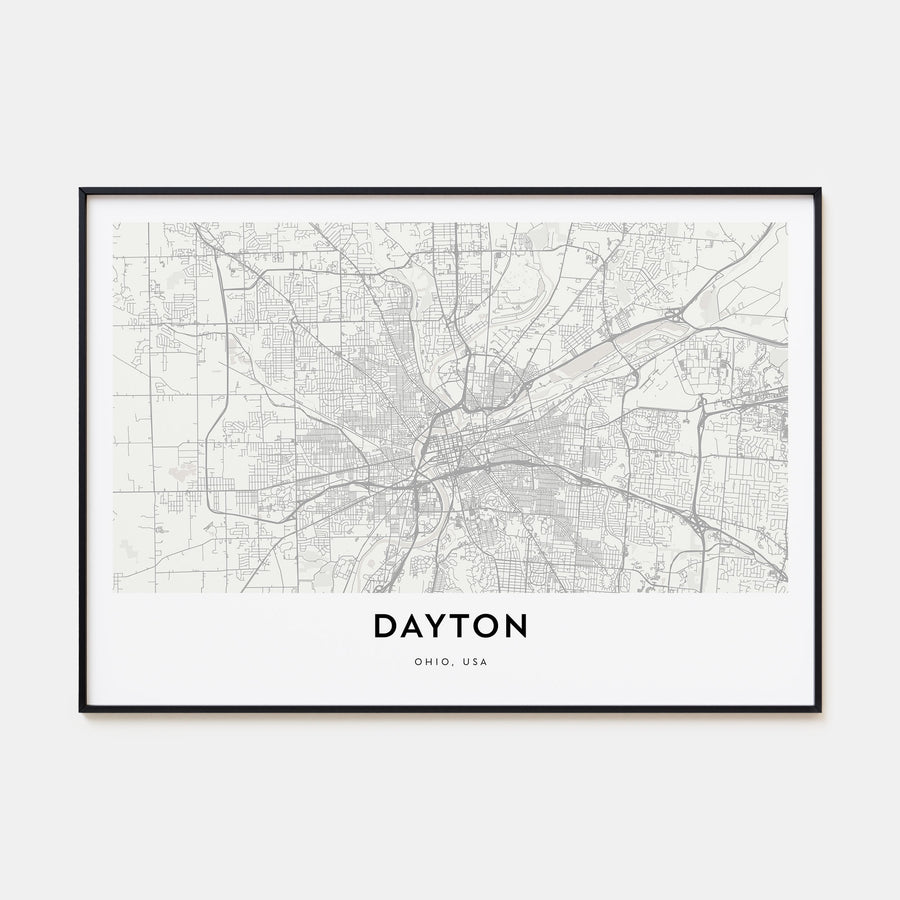 Dayton Map Landscape Poster