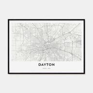 Dayton Map Landscape Poster