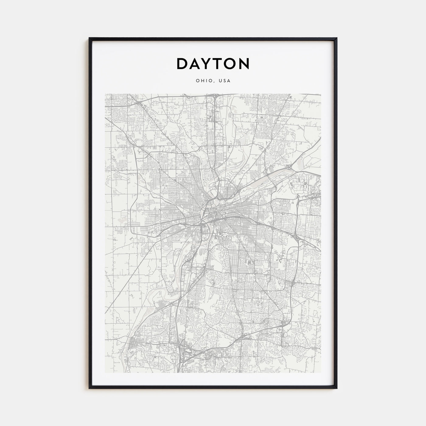 Dayton Map Portrait Poster