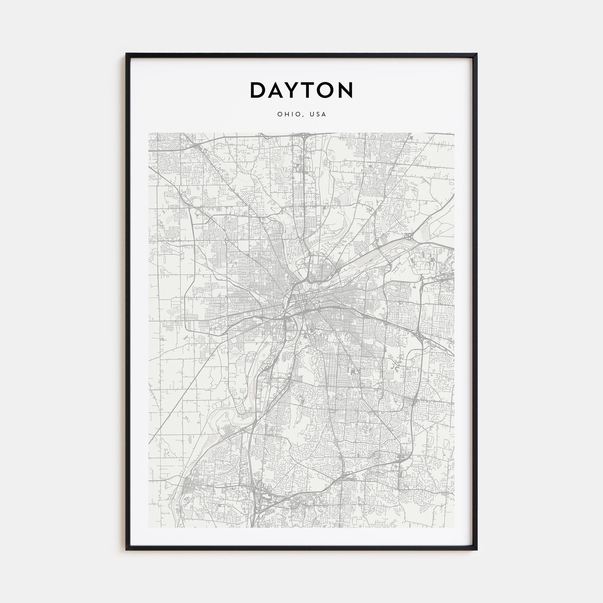 Dayton Map Portrait Poster