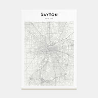 Dayton Map Portrait Poster