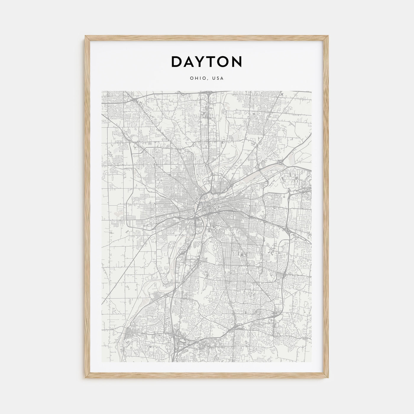 Dayton Map Portrait Poster