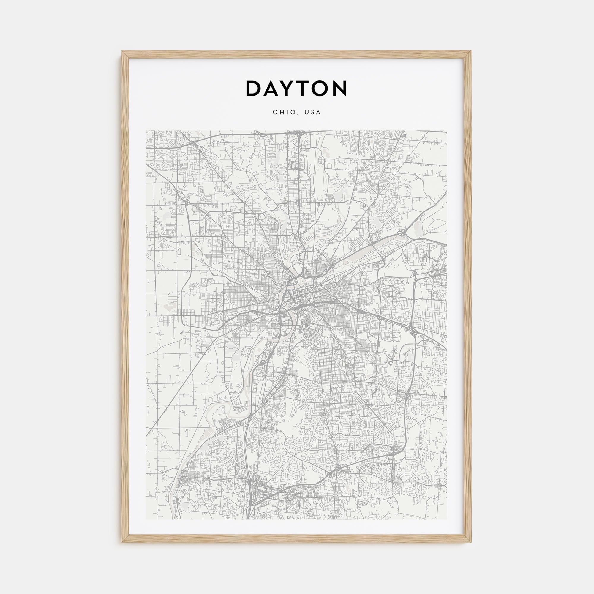 Dayton Map Portrait Poster