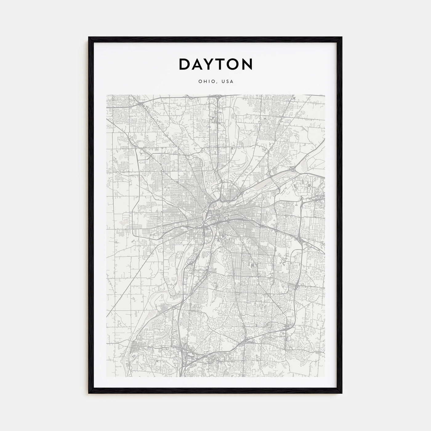 Dayton Map Portrait Poster