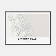 Daytona Beach Map Landscape Poster