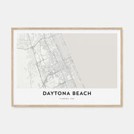 Daytona Beach Map Landscape Poster