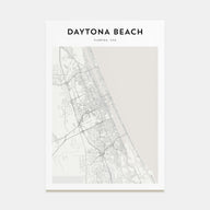Daytona Beach Map Portrait Poster