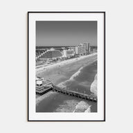 Daytona Beach Photo B&W Poster