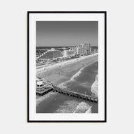 Daytona Beach Photo B&W Poster