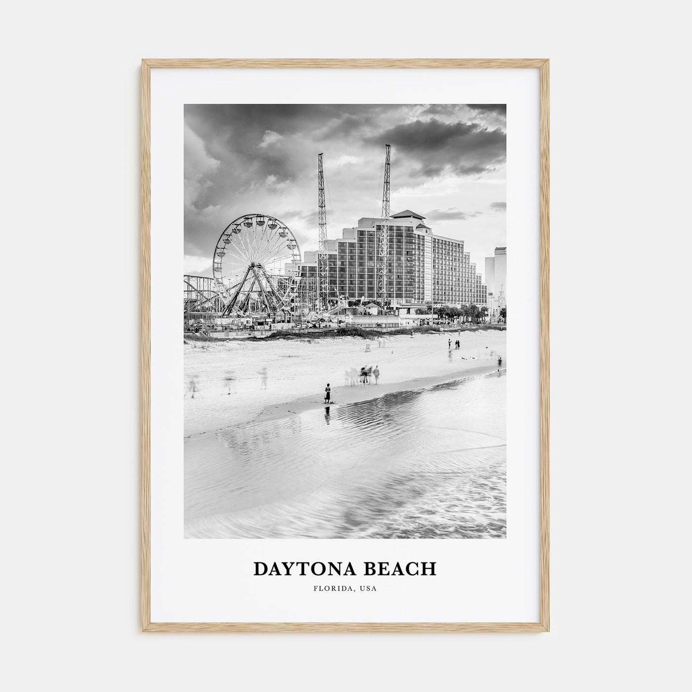 Daytona Beach Portrait B&W Poster