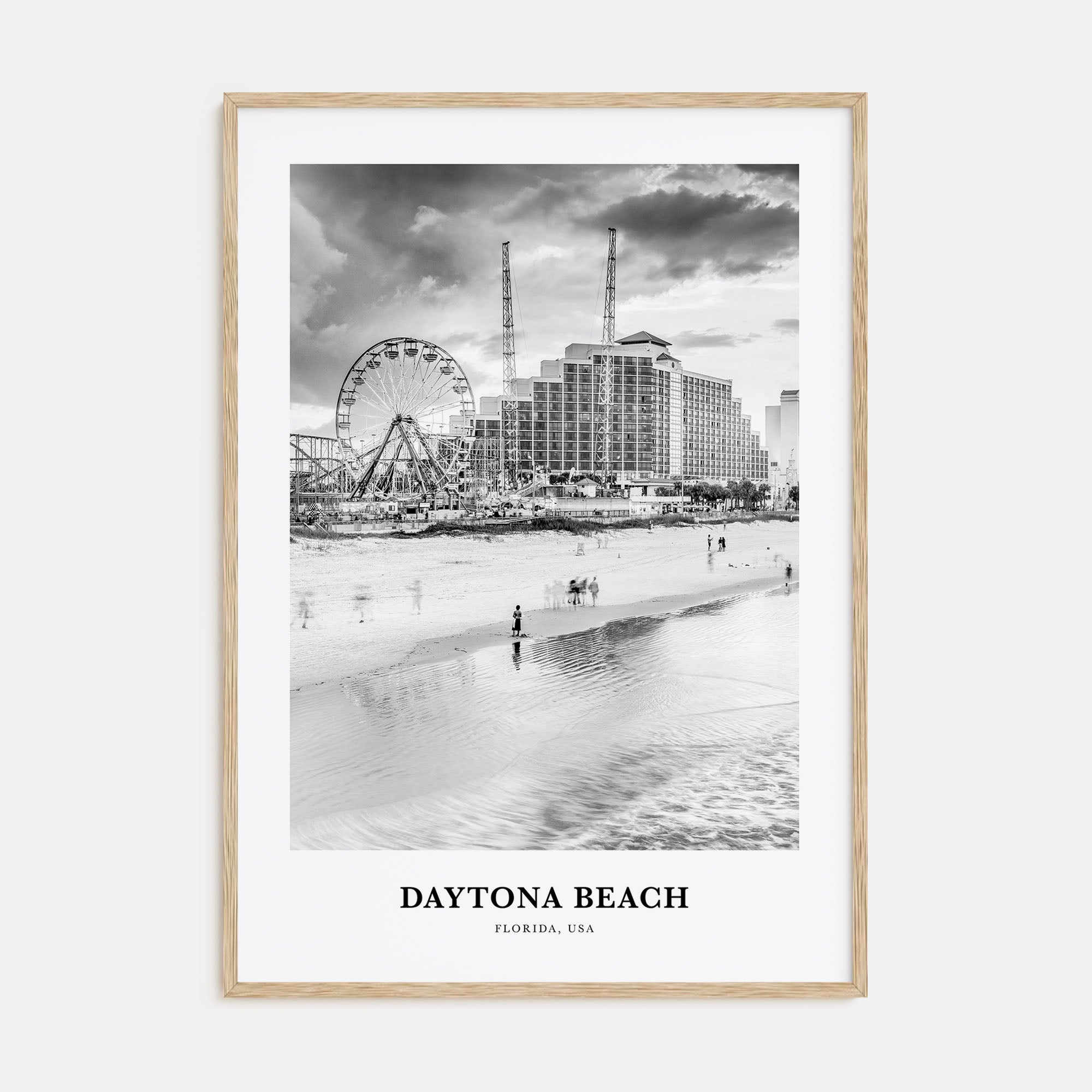 Daytona Beach Portrait B&W Poster