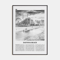 Daytona Beach Travel B&W Poster