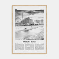 Daytona Beach Travel B&W Poster