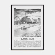 Daytona Beach Travel B&W Poster