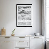 Daytona Beach Travel B&W Poster