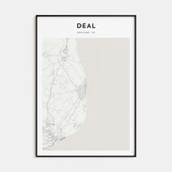 Deal Map Portrait Poster