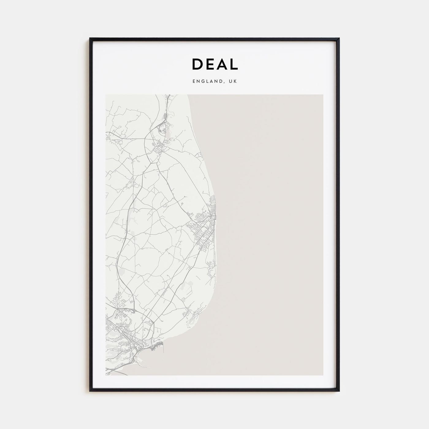 Deal Map Portrait Poster