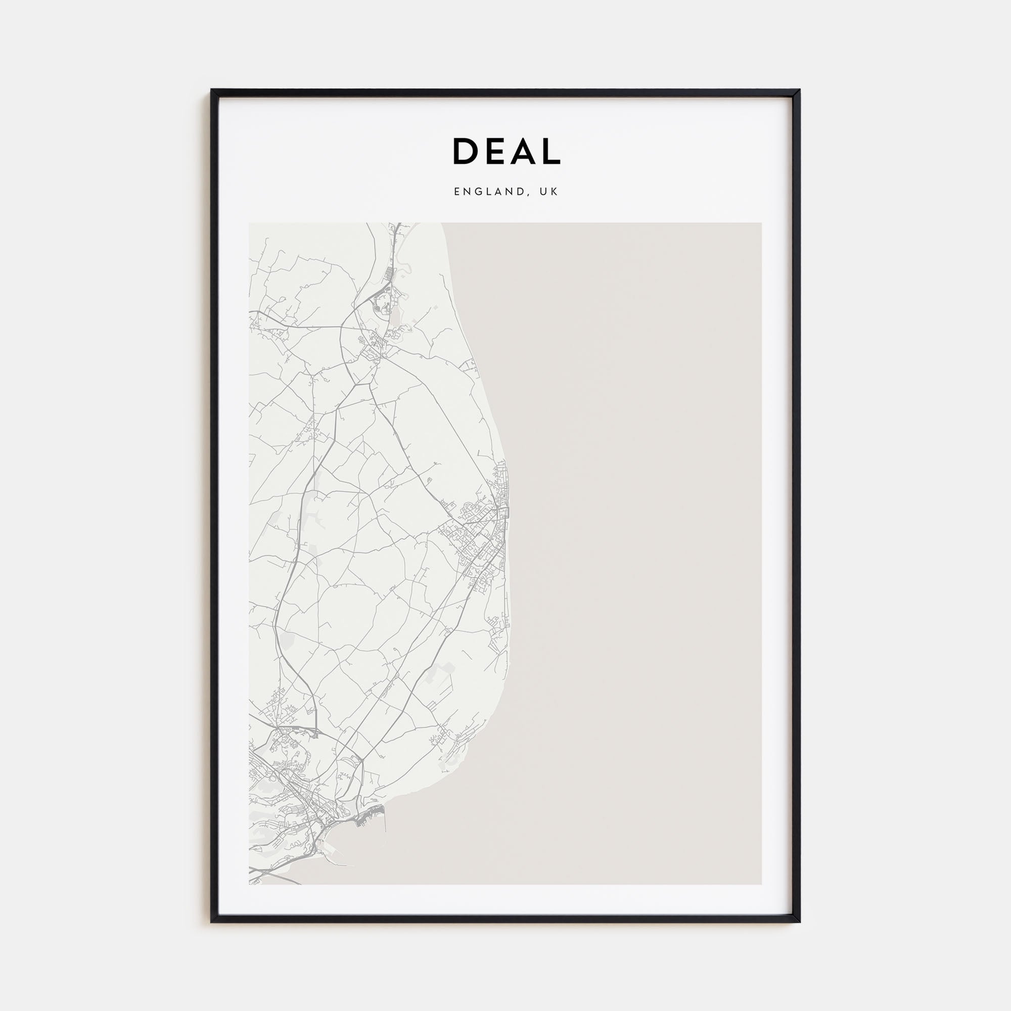 Deal Map Portrait Poster