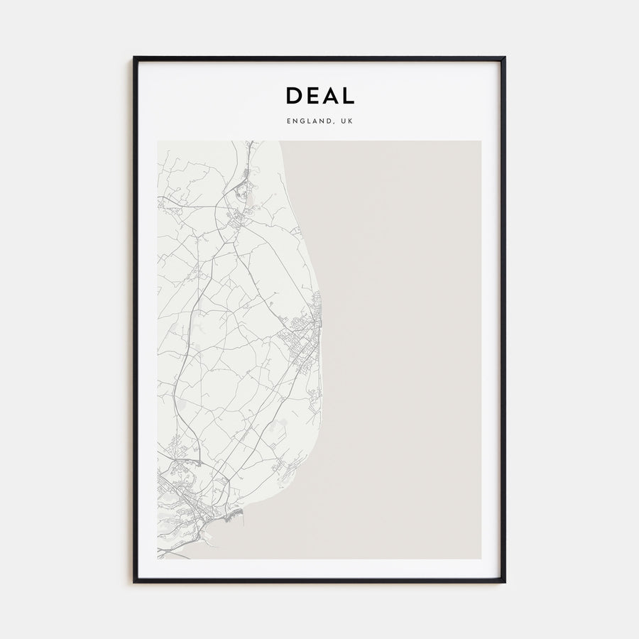 Deal Map Portrait Poster