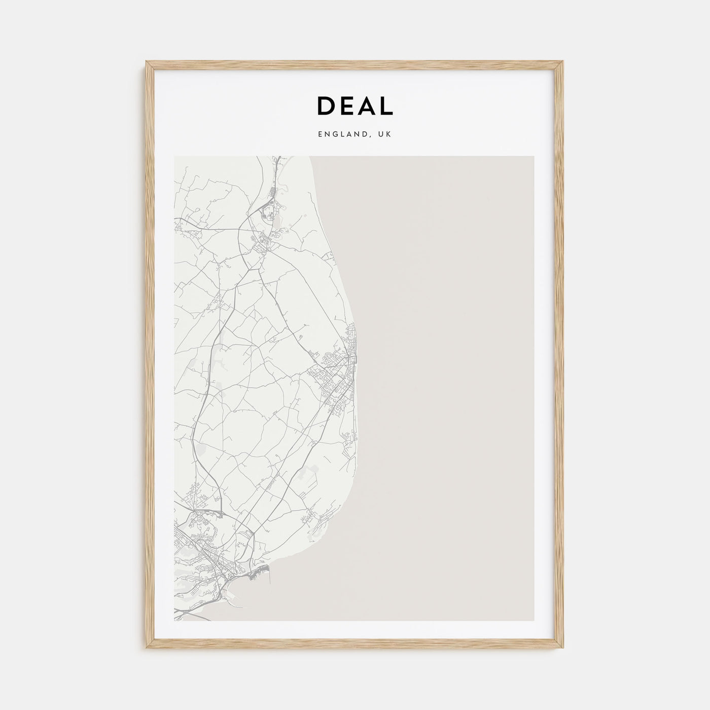 Deal Map Portrait Poster
