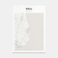 Deal Map Portrait Poster