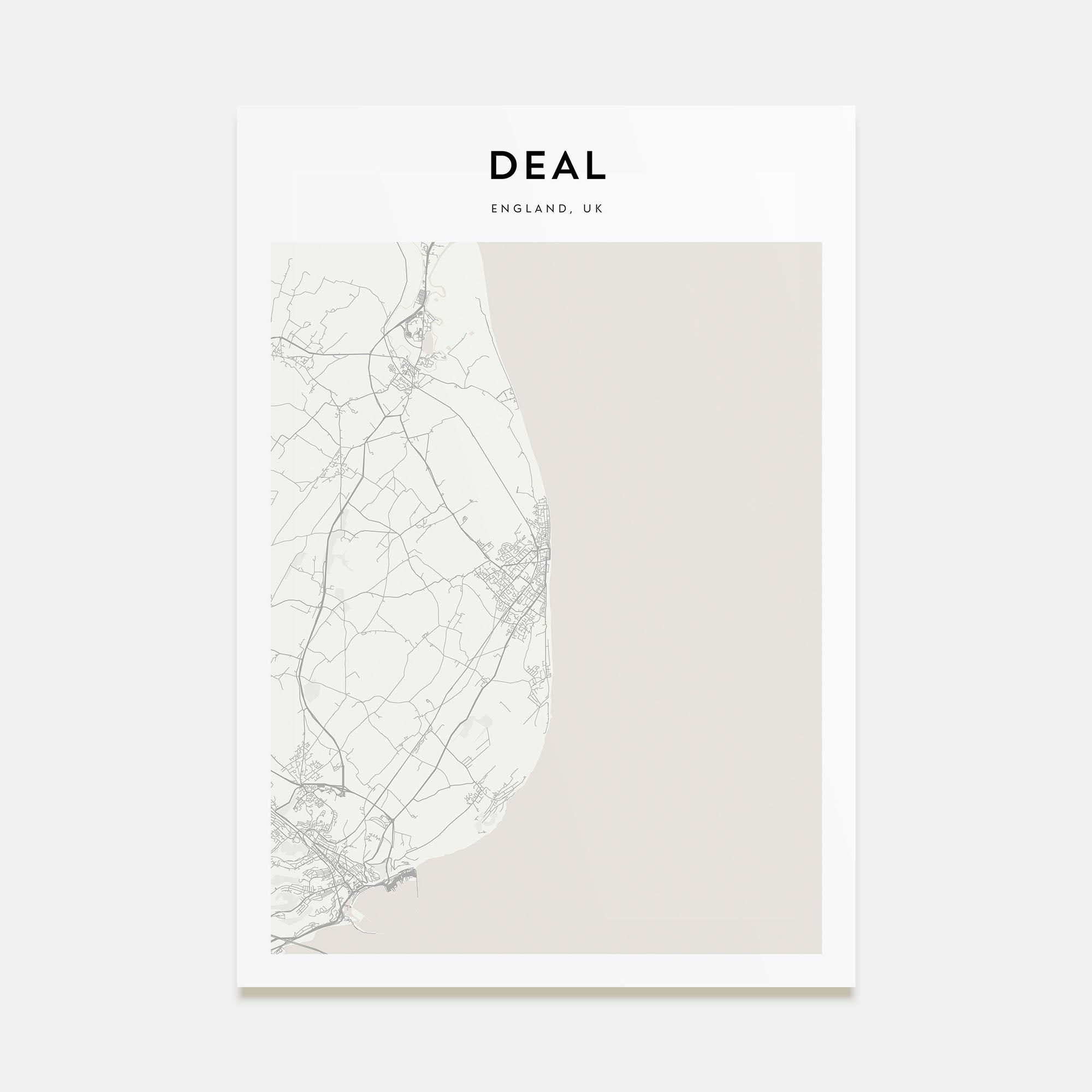 Deal Map Portrait Poster