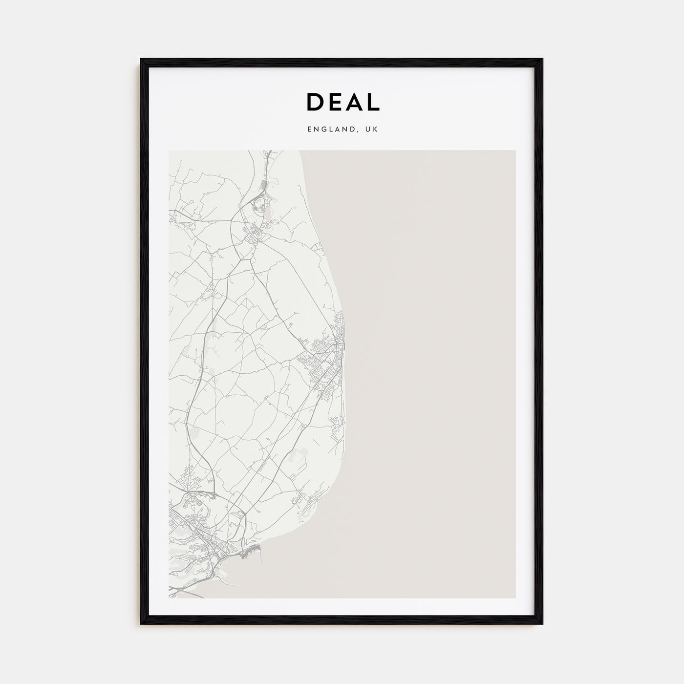 Deal Map Portrait Poster