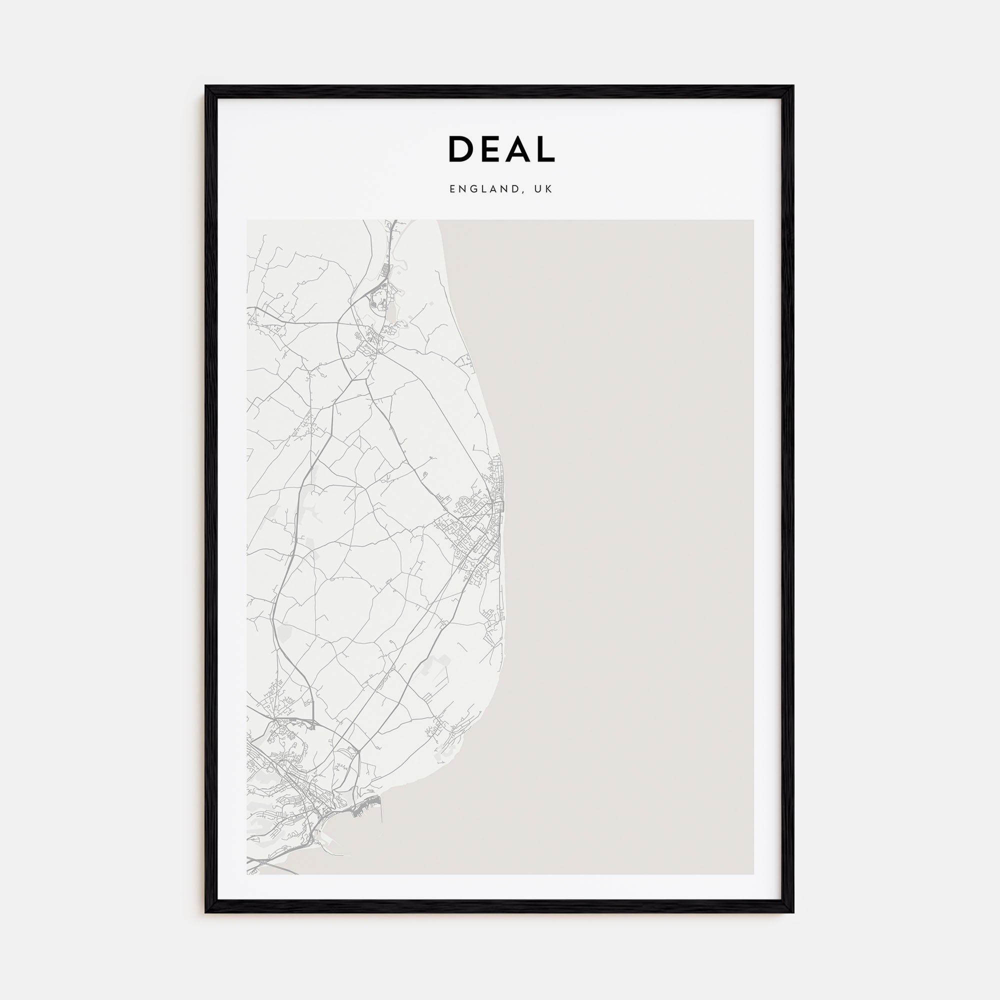 Deal Map Portrait Poster