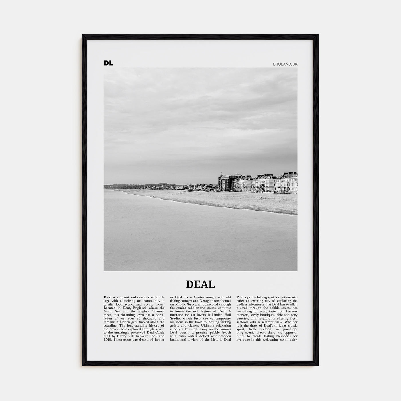 Deal Travel B&W Poster
