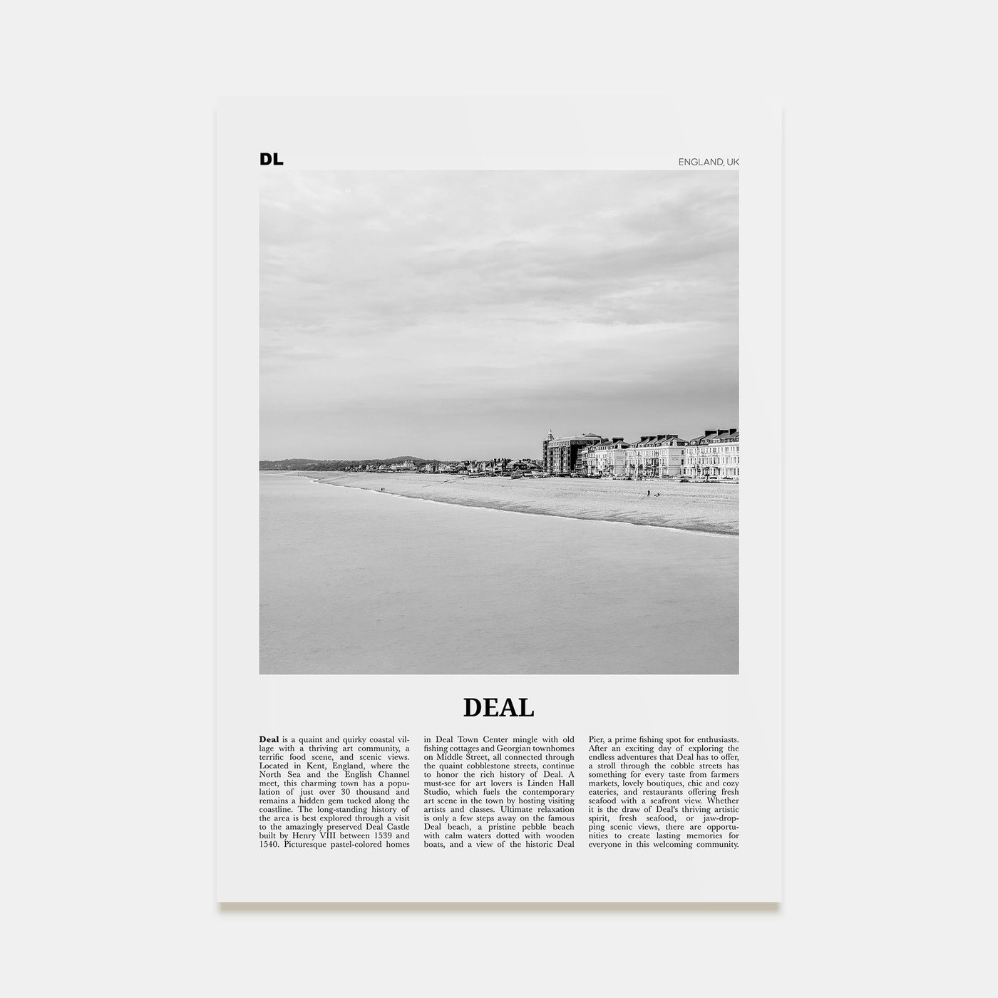 Deal Travel B&W Poster
