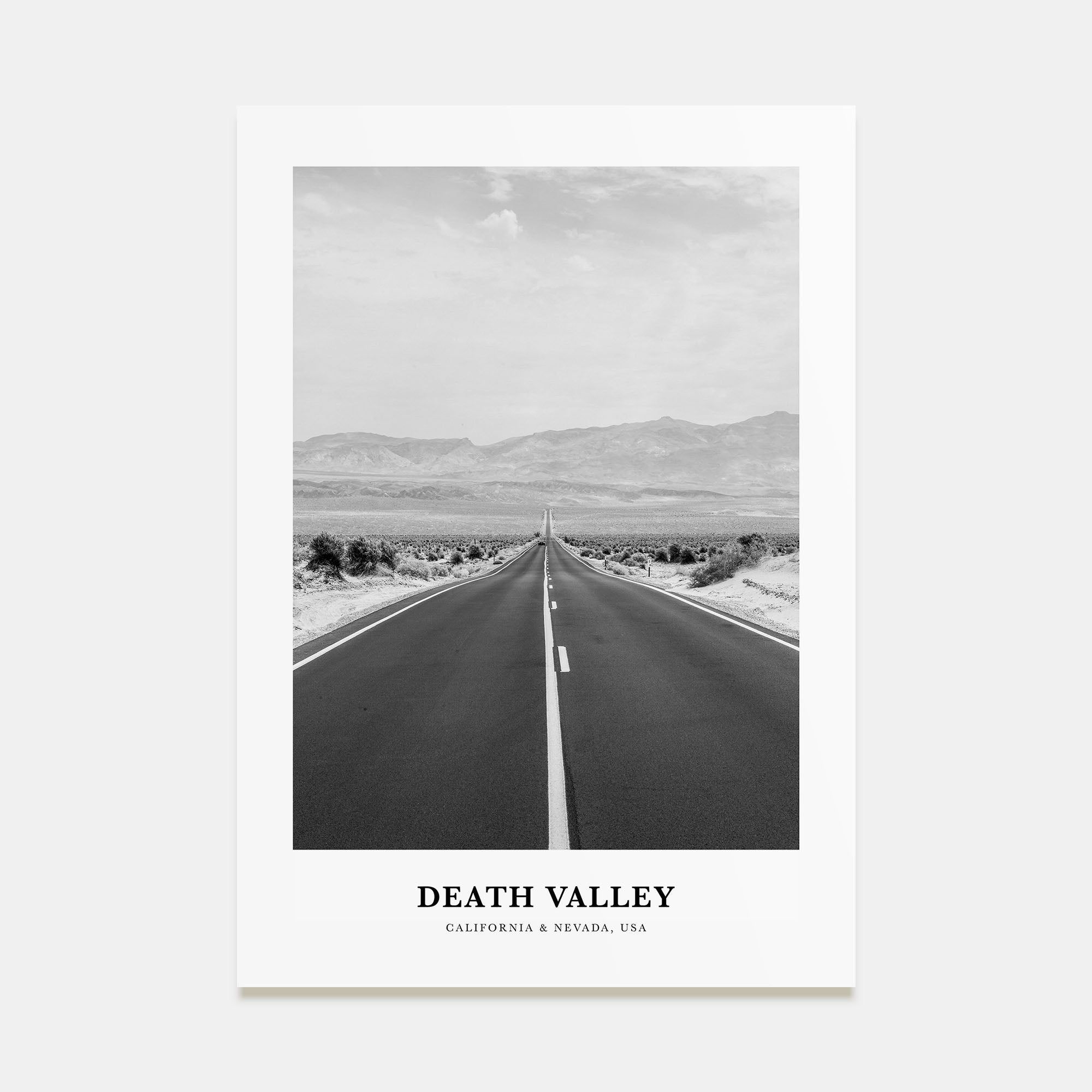 Death Valley Portrait B&W No 2 Poster