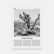 Death Valley Travel B&W No 1 Poster
