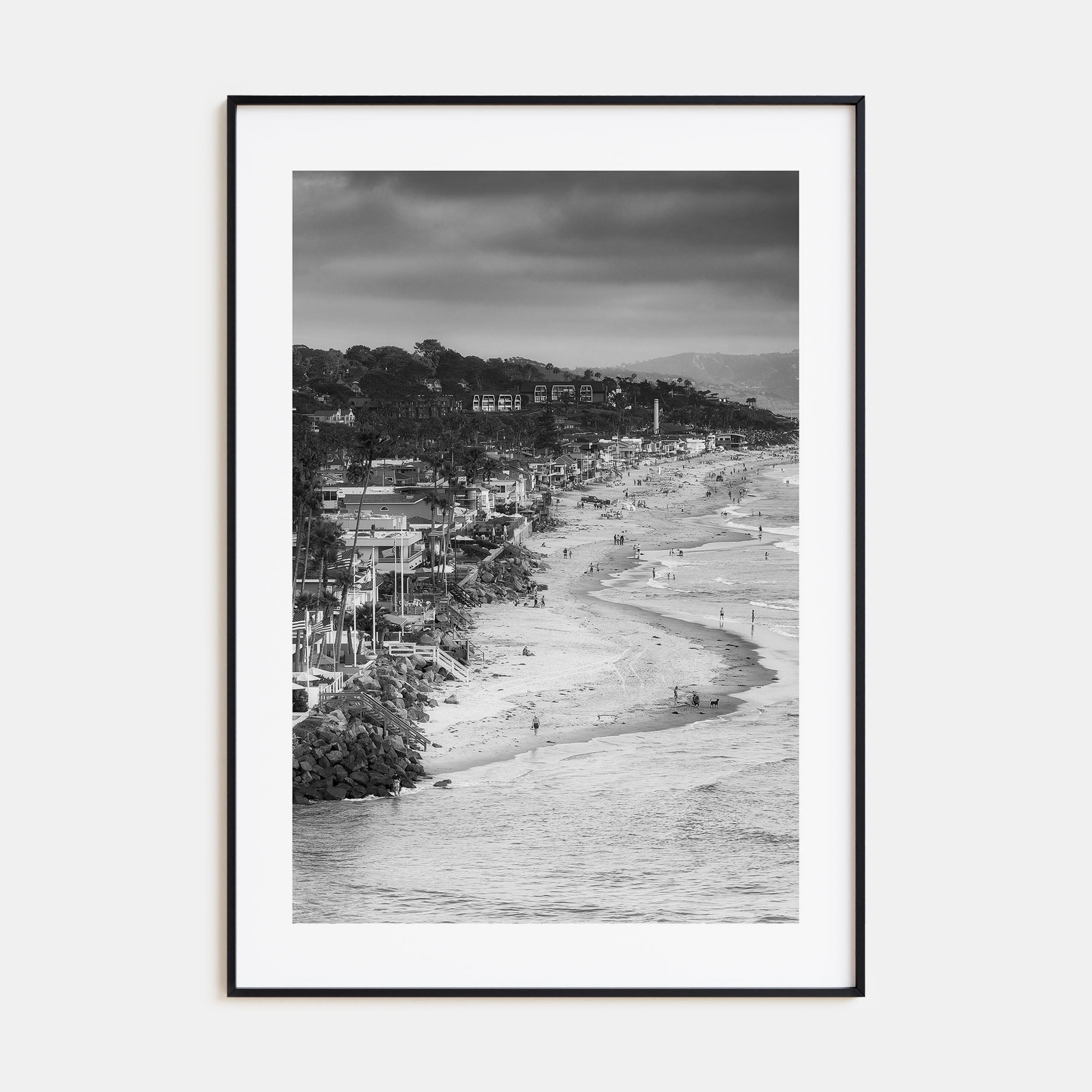 Del Mar Photo B&W Poster