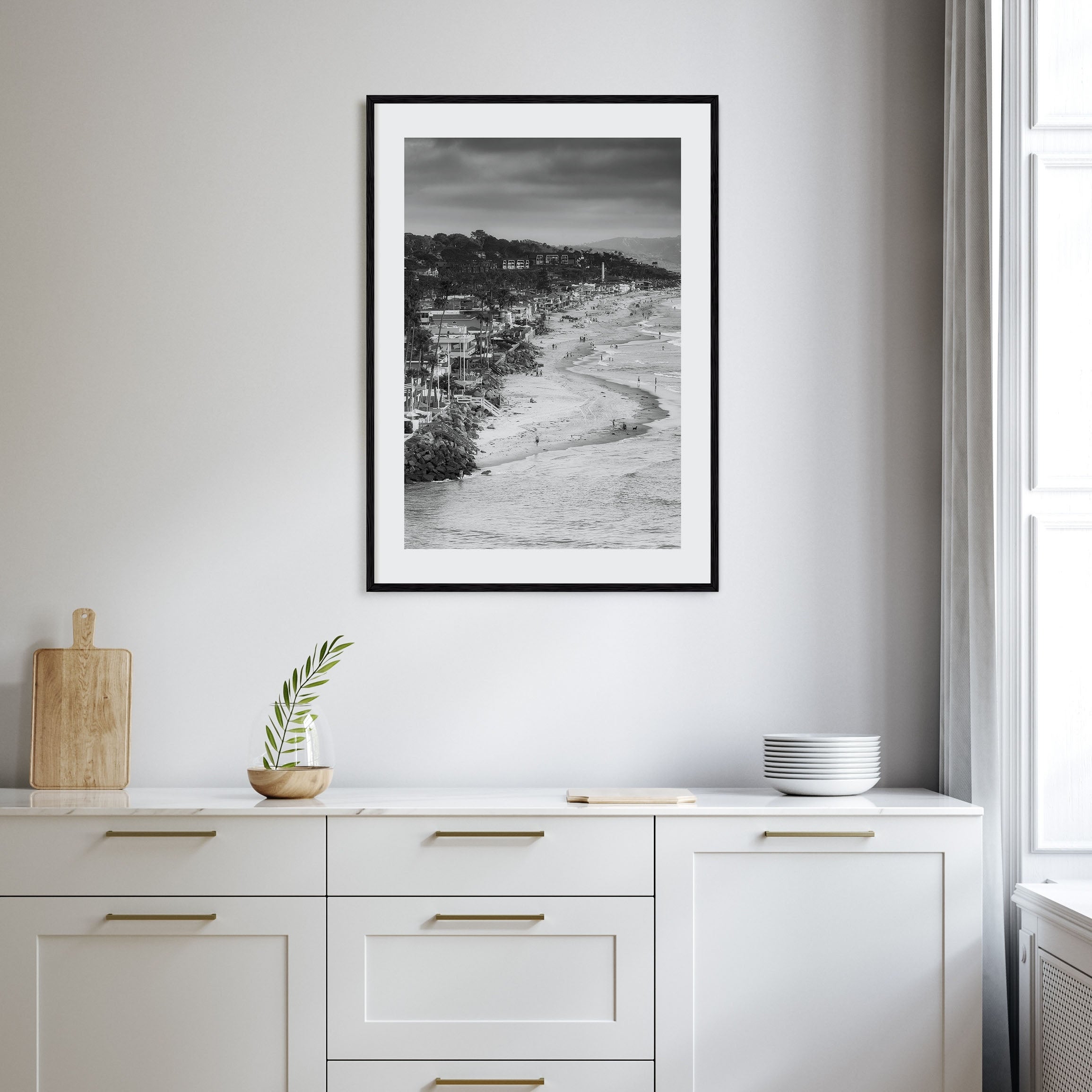 Del Mar Photo B&W Poster