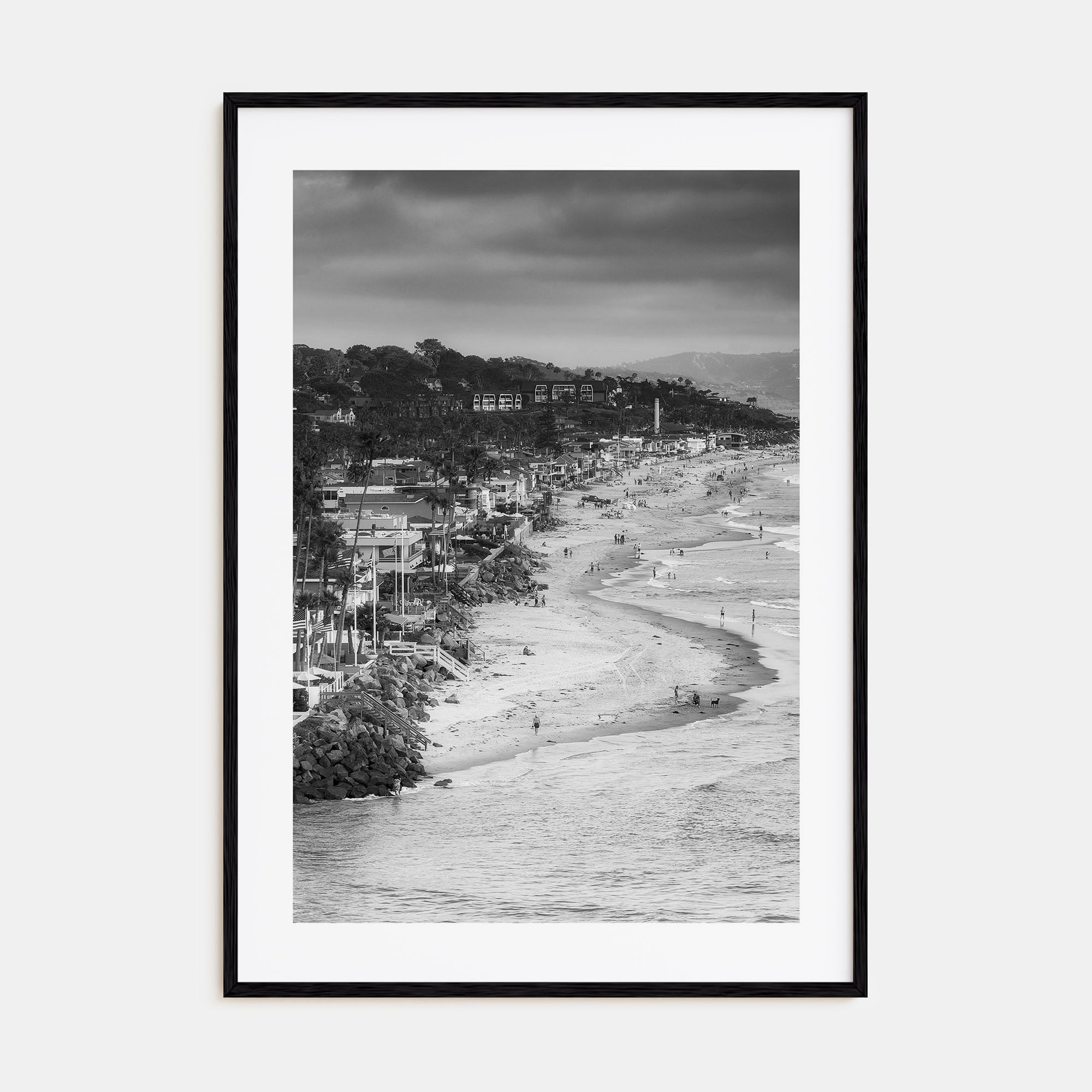 Del Mar Photo B&W Poster