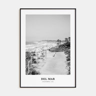 Del Mar Portrait B&W No 1 Poster