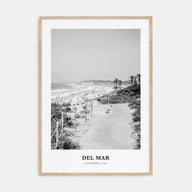 Del Mar Portrait B&W No 1 Poster