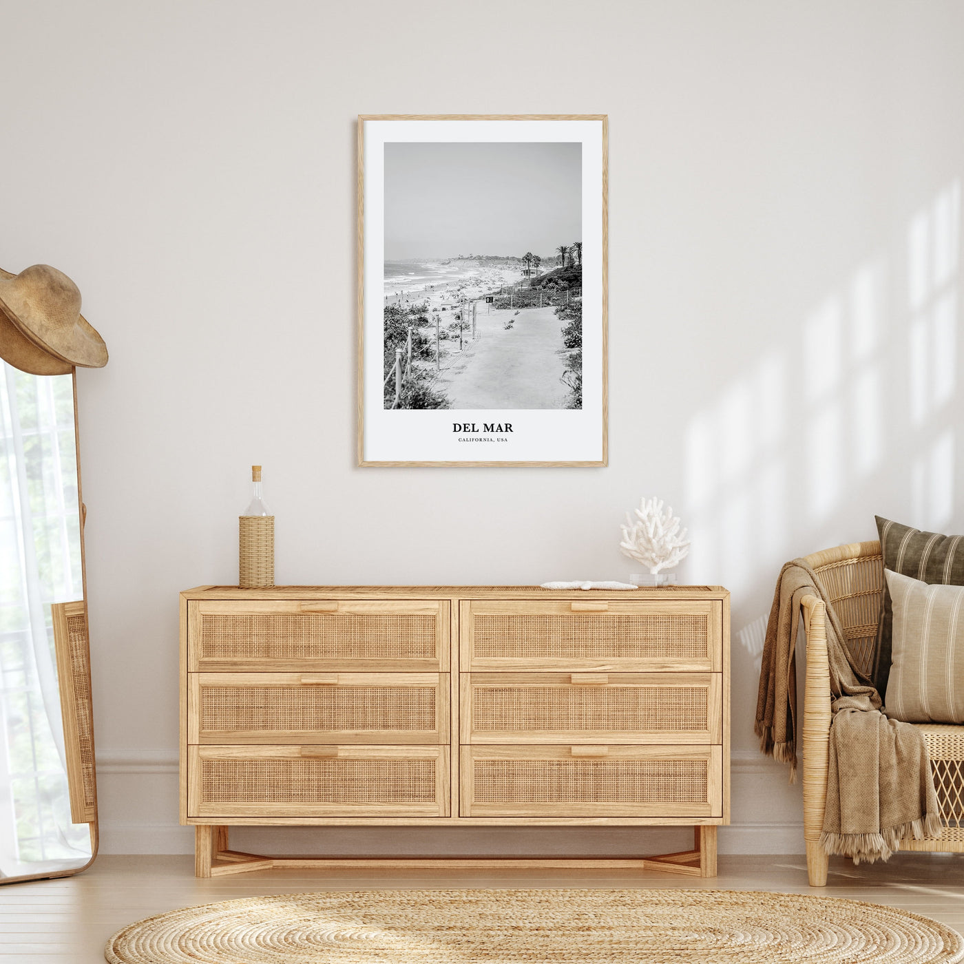 Del Mar Portrait B&W No 1 Poster